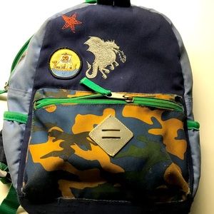 Hanna Andersson preschool backpack blue camo